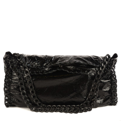 Stella McCartney Crinkled Patent East West Falabella Tote Black 1 of 7