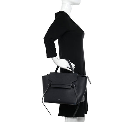 Celine Grained Calfskin Mini Belt Bag Black 2 of 12