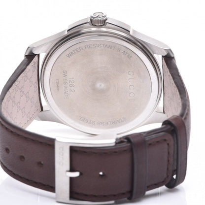 Gucci Stainless Steel Calfskin 46mm G-Timeless Quartz Watch Brown 5 of 7