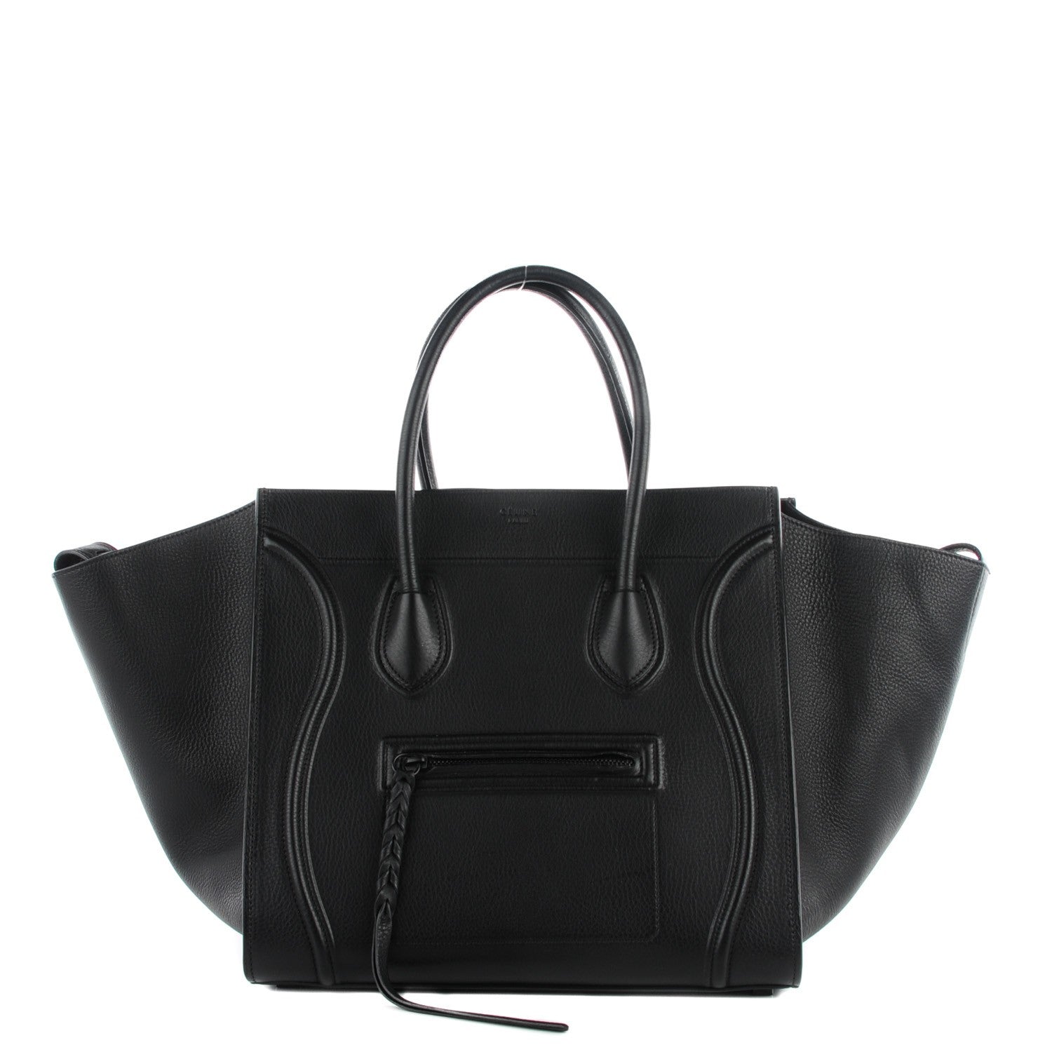 Celine Supple Calfskin Medium Phantom Luggage Black 1 of 9