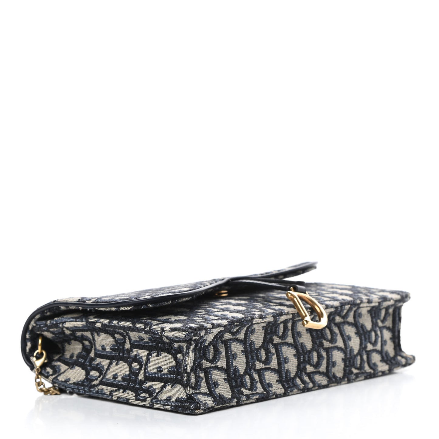 Oblique Saddle Chain Pouch Blue