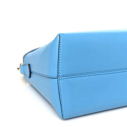 Fendi Vitello King Macro Stitchings Logo Medium By The Way Boston Bag Cyber Blue 7 of 8