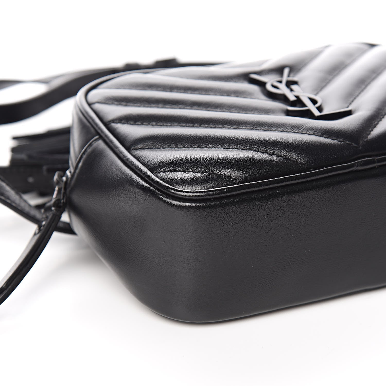 Saint Laurent Calfskin Matelasse Monogram Lou Belt Bag Black 8 of 10