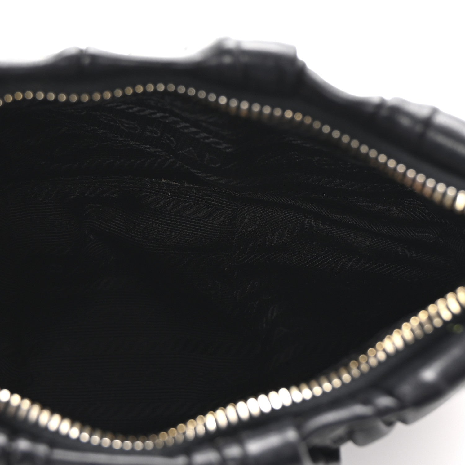 Prada Nappa Gaufre Wristlet Clutch Black 5 of 6