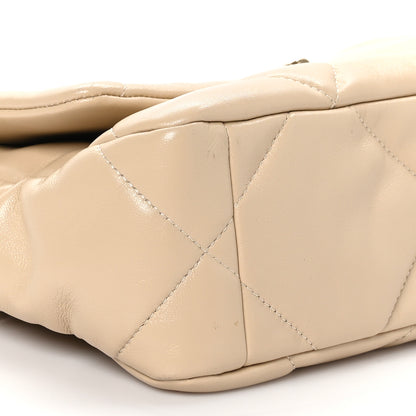Chanel Lambskin Quilted Medium Chanel 19 Flap Beige 9 of 12