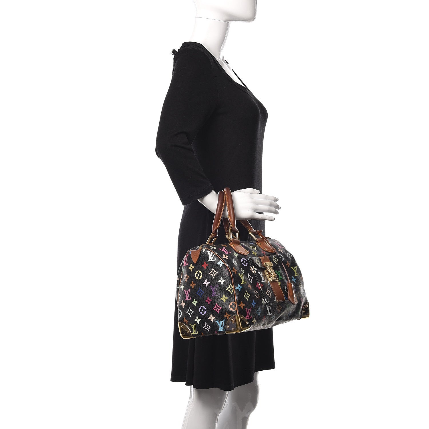 Louis Vuitton Monogram Multicolor Speedy 30 Black 3 of 18