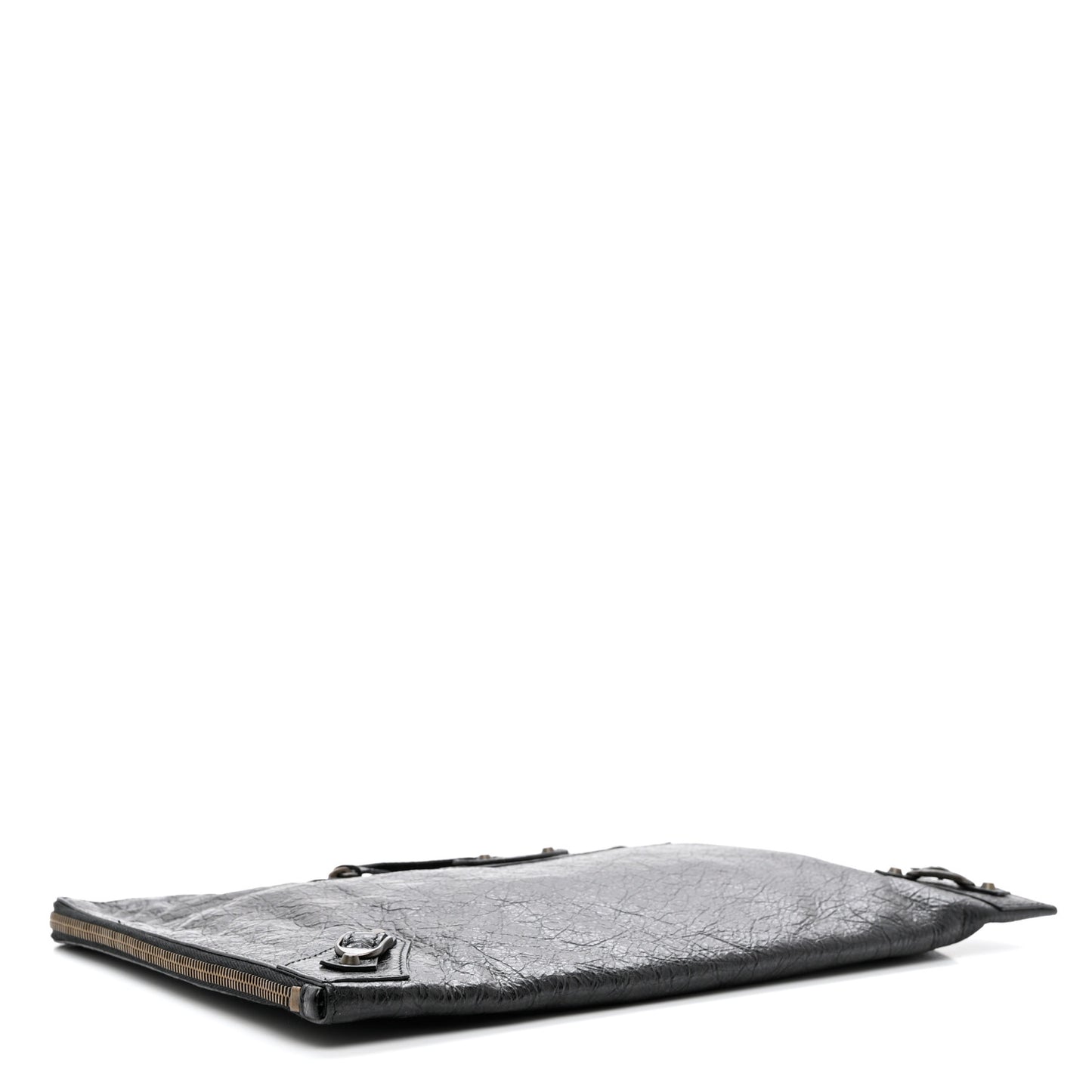 Agneau Classic Hardware Small Pouch Black