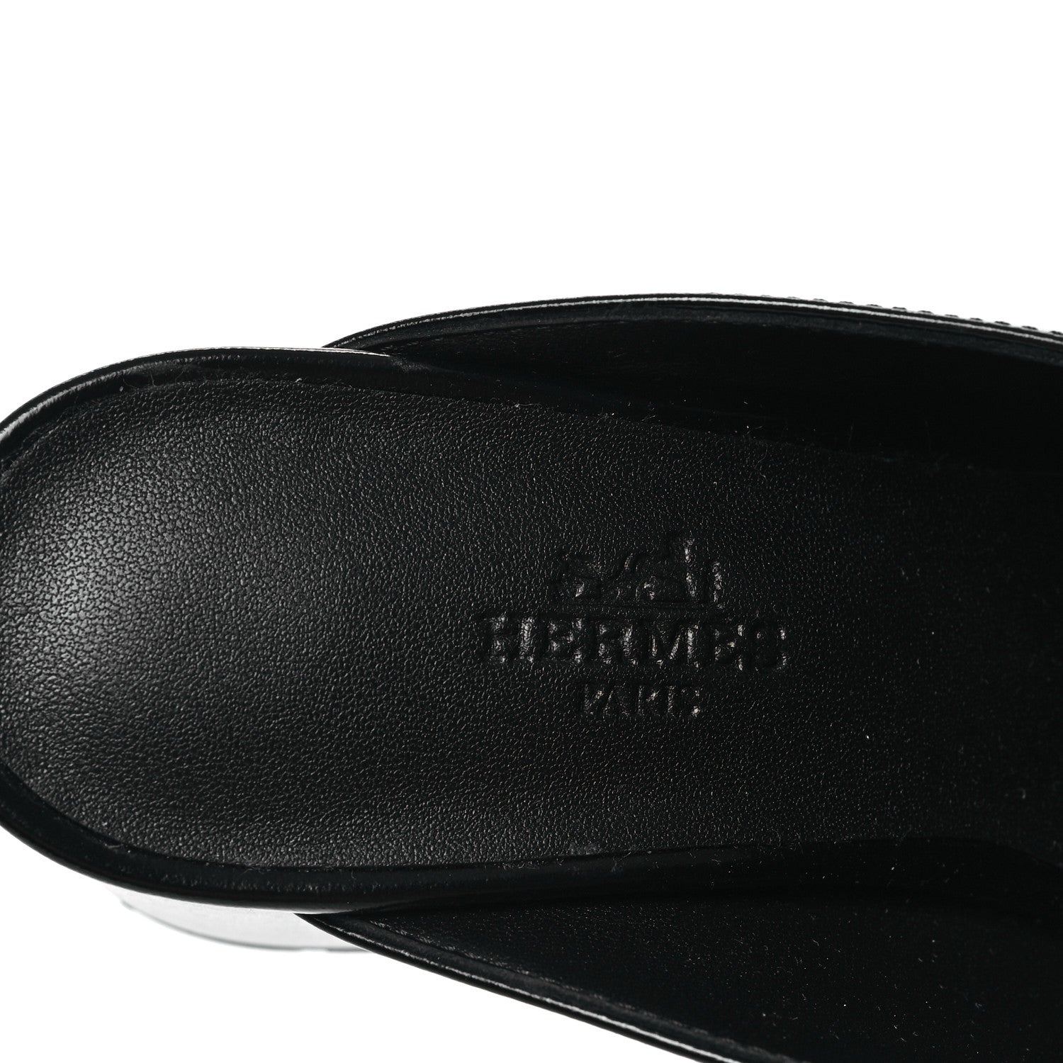 Hermes Calfskin Womens Flore 60 Mules 35.5 Black 7 of 9