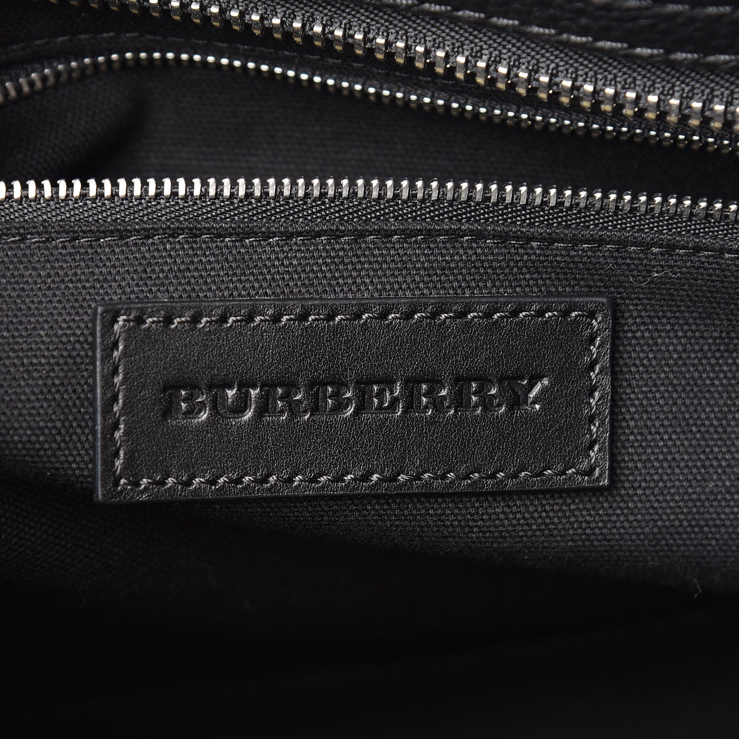 Canvas Mega Check Grained Calfskin Medium Harcourt Satchel Black