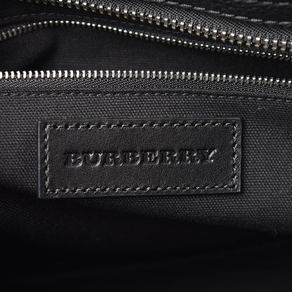 Burberry Canvas Mega Check Grained Calfskin Medium Harcourt Satchel Black 9 of 11