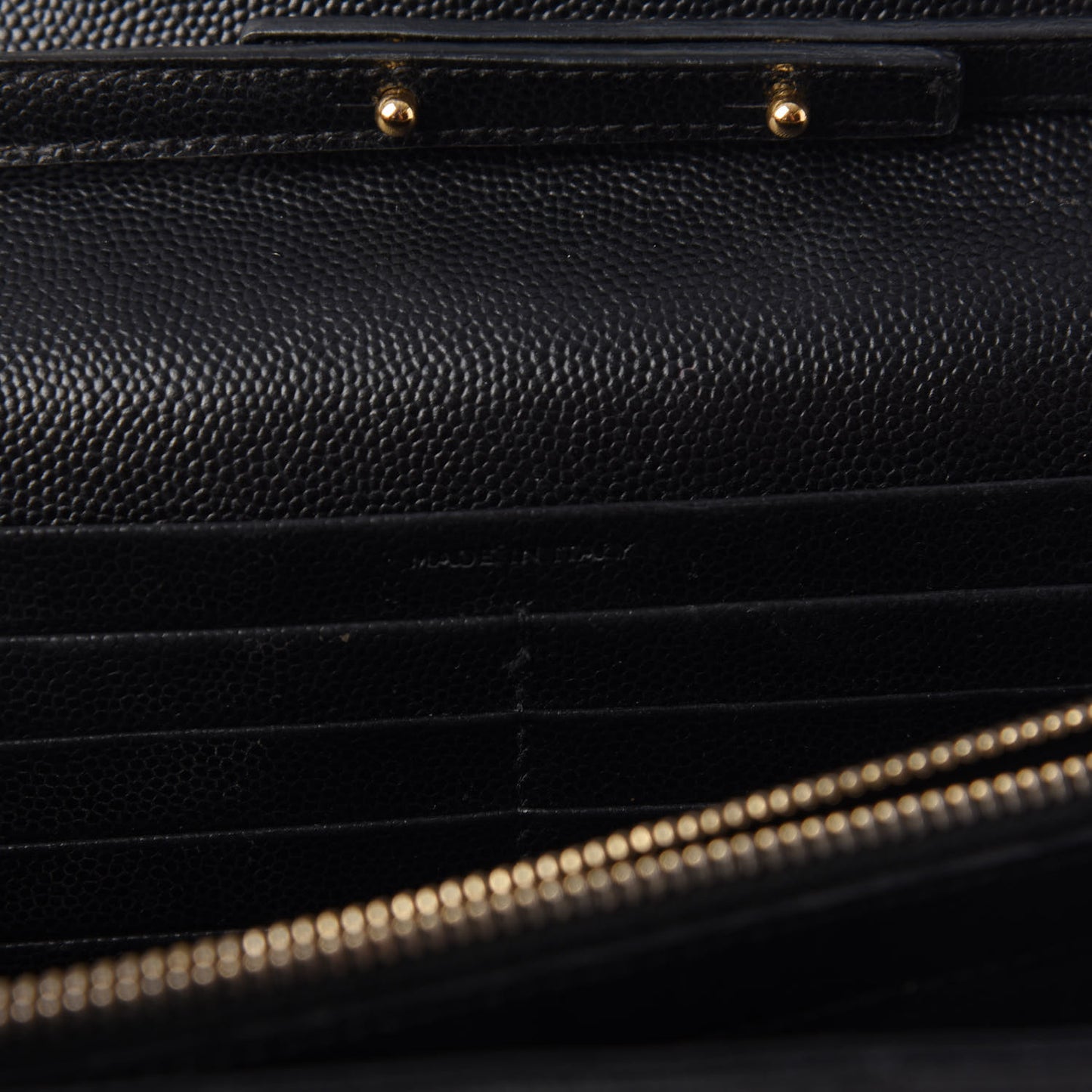 Grain De Poudre Matelasse Chevron Monogram Chain Wallet Black