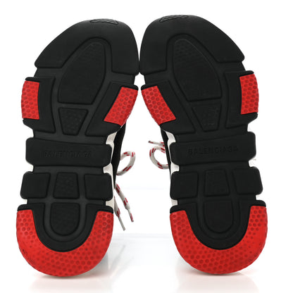 Balenciaga Neoprene Knit Womens Speed Lace Up Sneakers 35.5 Black Red 5 of 8