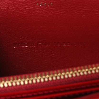 Christian Dior Patent Cannage Lady Dior Chain Wallet Rouge Ceris 7 of 11