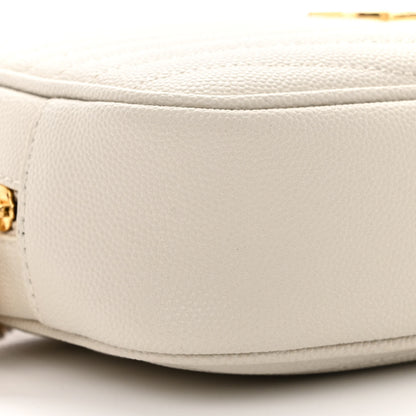 Saint Laurent Grain De Poudre Matelasse Monogram Mini Lou Camera Bag Crema Soft 9 of 11