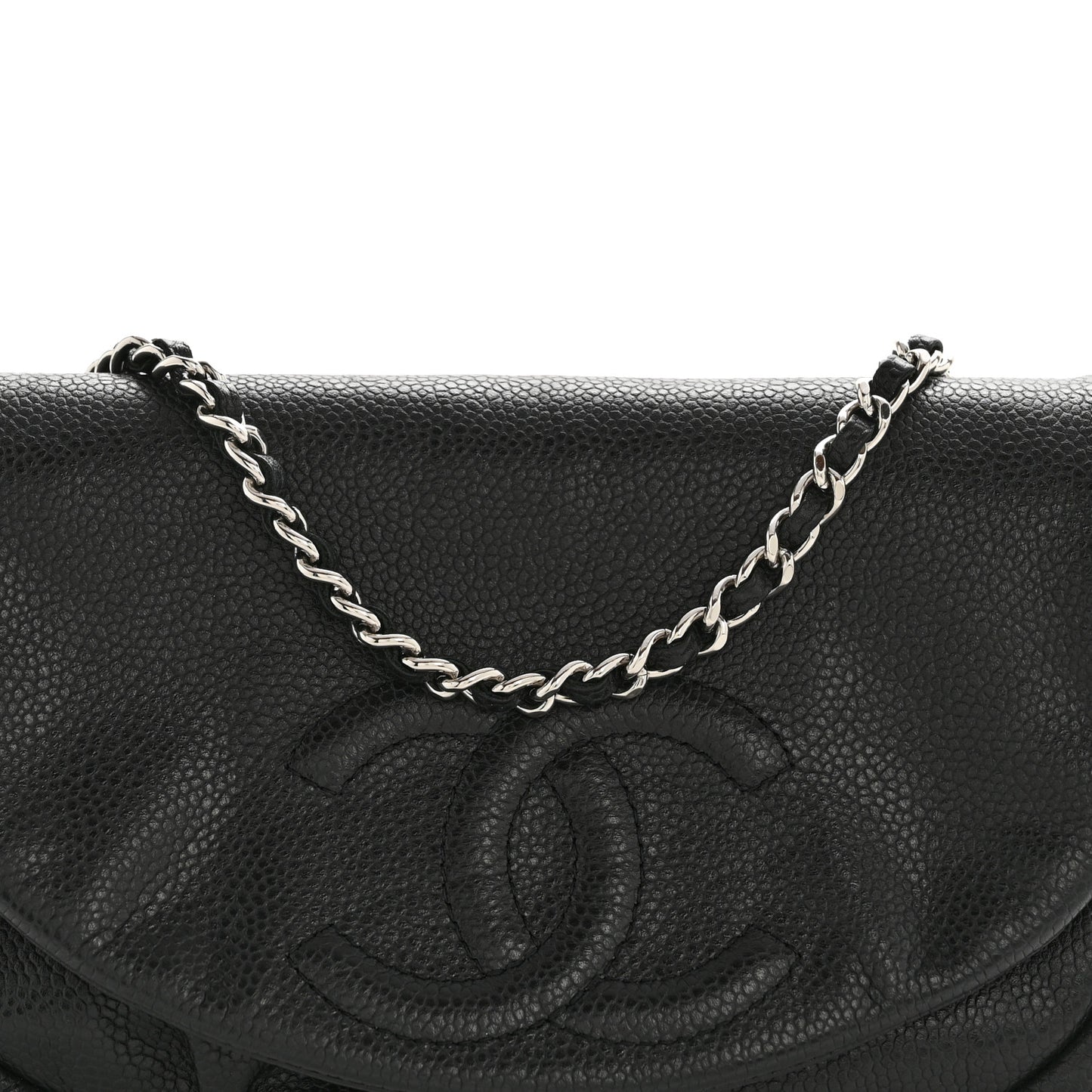 Caviar Half Moon Wallet On Chain WOC Black