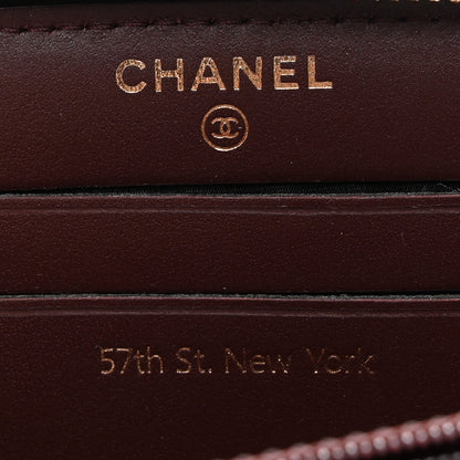Chanel Aged Calfskin Quilted Small New York Charms 2.55 Reissue Zip Around Wallet Black 6 of 9