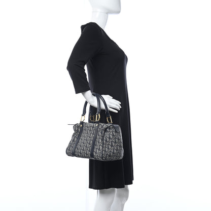 Christian Dior Monogram Boston Navy Blue 3 of 8