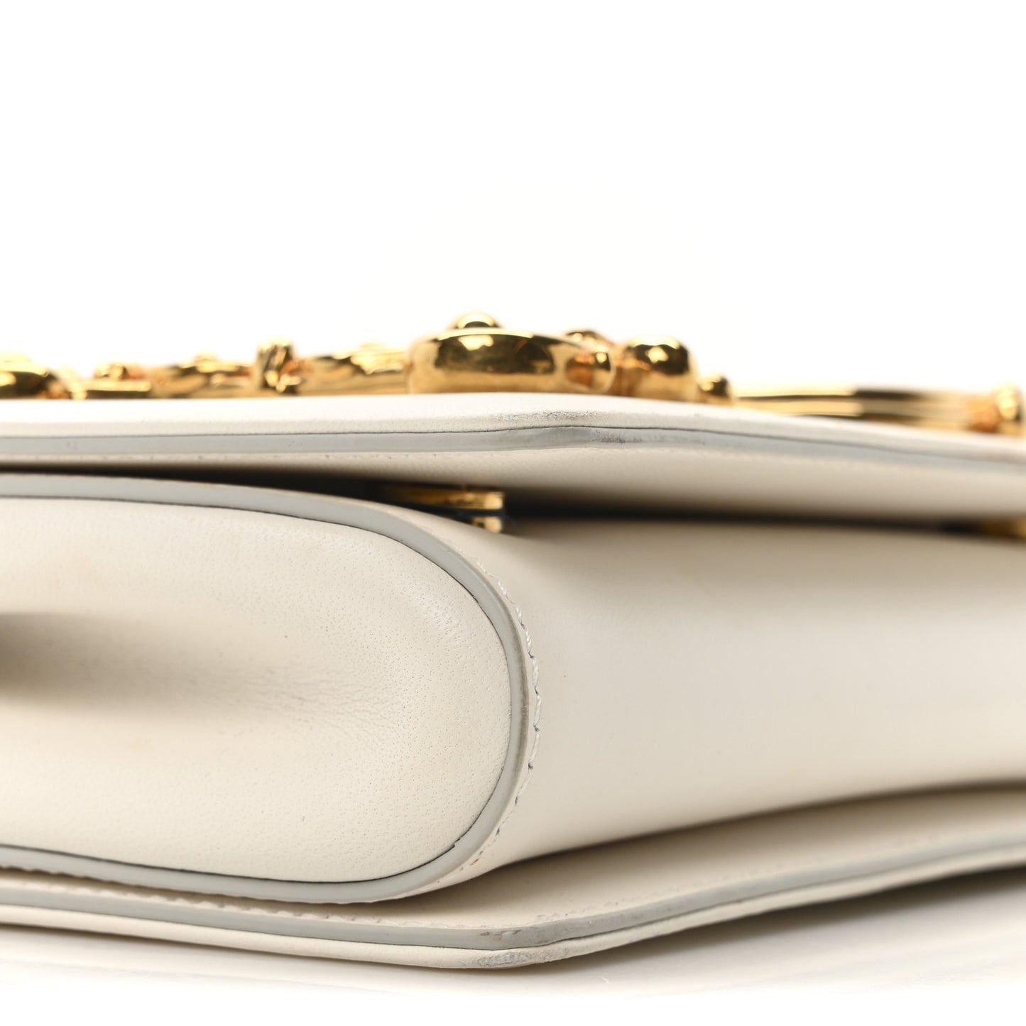 Calfskin DG Girls Phone Shoulder Bag White
