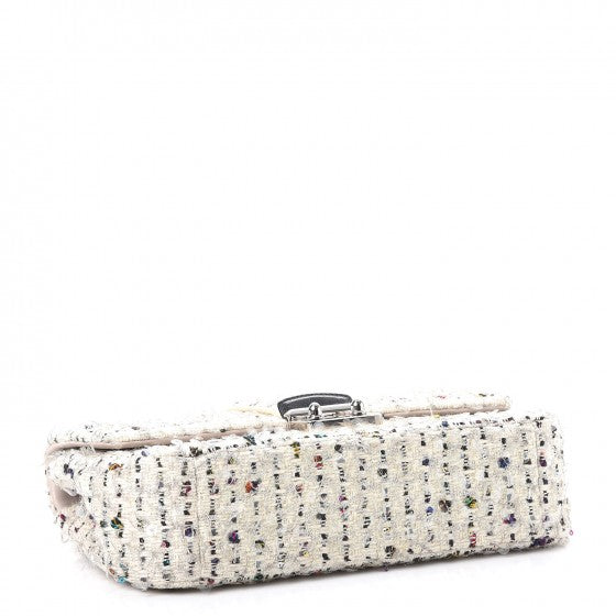 Tweed Medium Miss Dior Flap White Multicolor