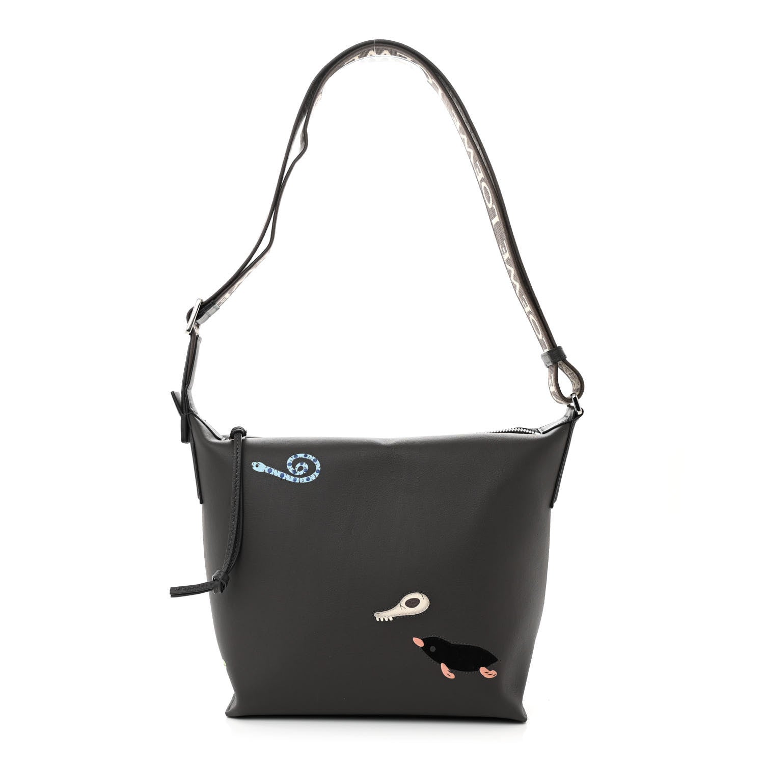 Loewe X Suna Fujita Calfskin Small Mandragora Cubi Crossbody Anthracite 1 of 9