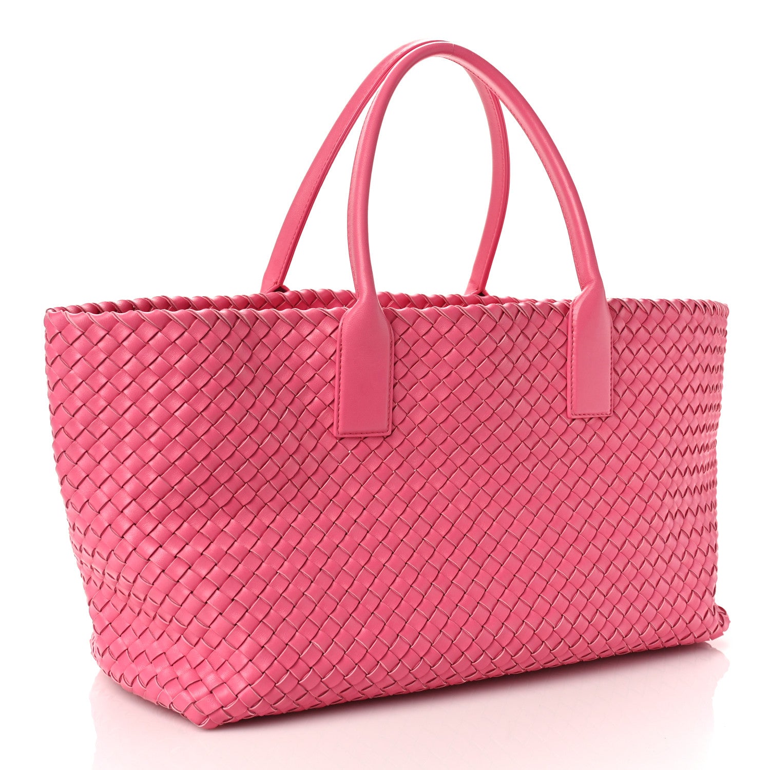 Bottega Veneta Lambskin Intreccio Medium Cabat Milkshake 4 of 9