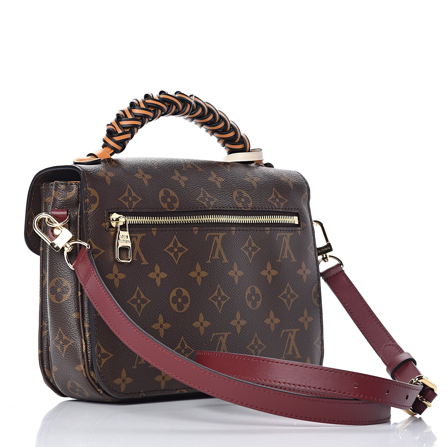 Louis Vuitton Monogram Braided Pochette Metis Safran 3 of 10