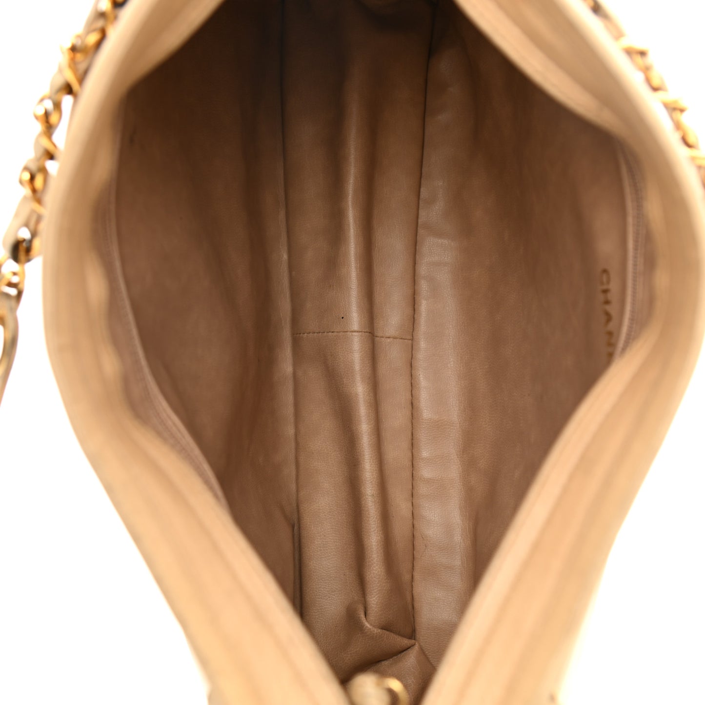 Lambskin CC Shoulder Bag Beige