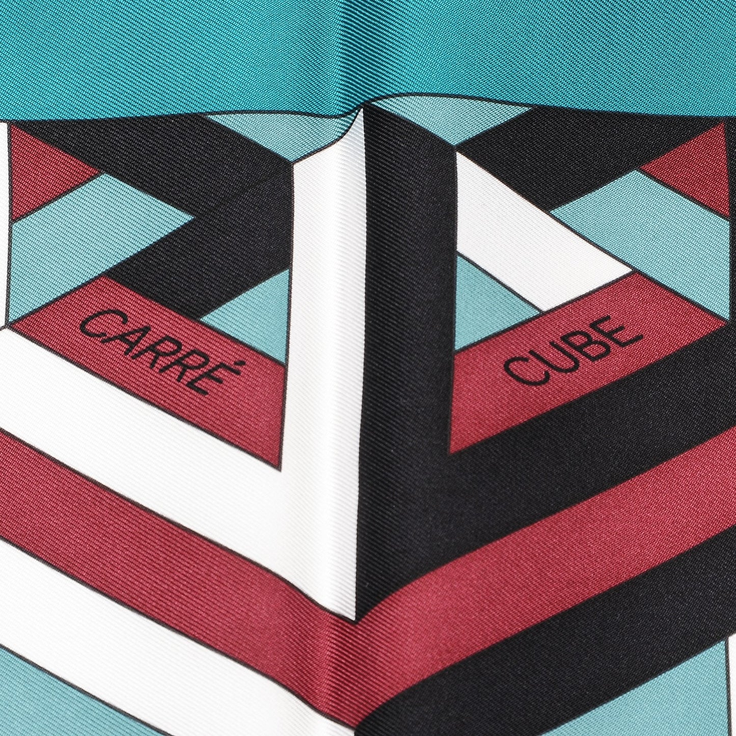 Silk Carre Cube Scarf 90 Canard Blanc Veronese