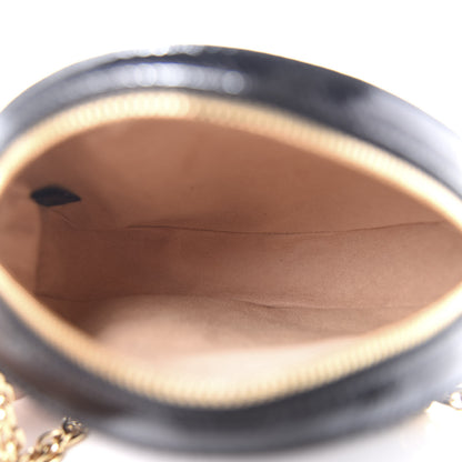 Gucci Suede Patent Web Mini Ophidia Round Shoulder Bag Black 5 of 11