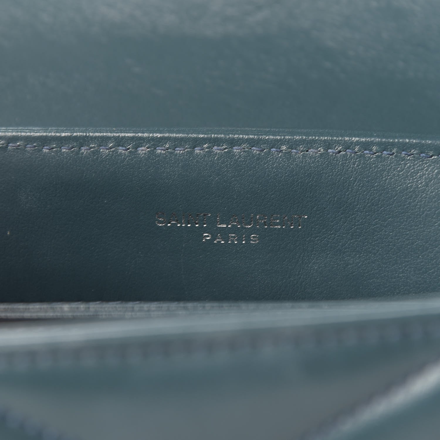 Saint Laurent Calfskin Y Quilted Monogram Toy Loulou Satchel Dark Turquoise 7 of 13
