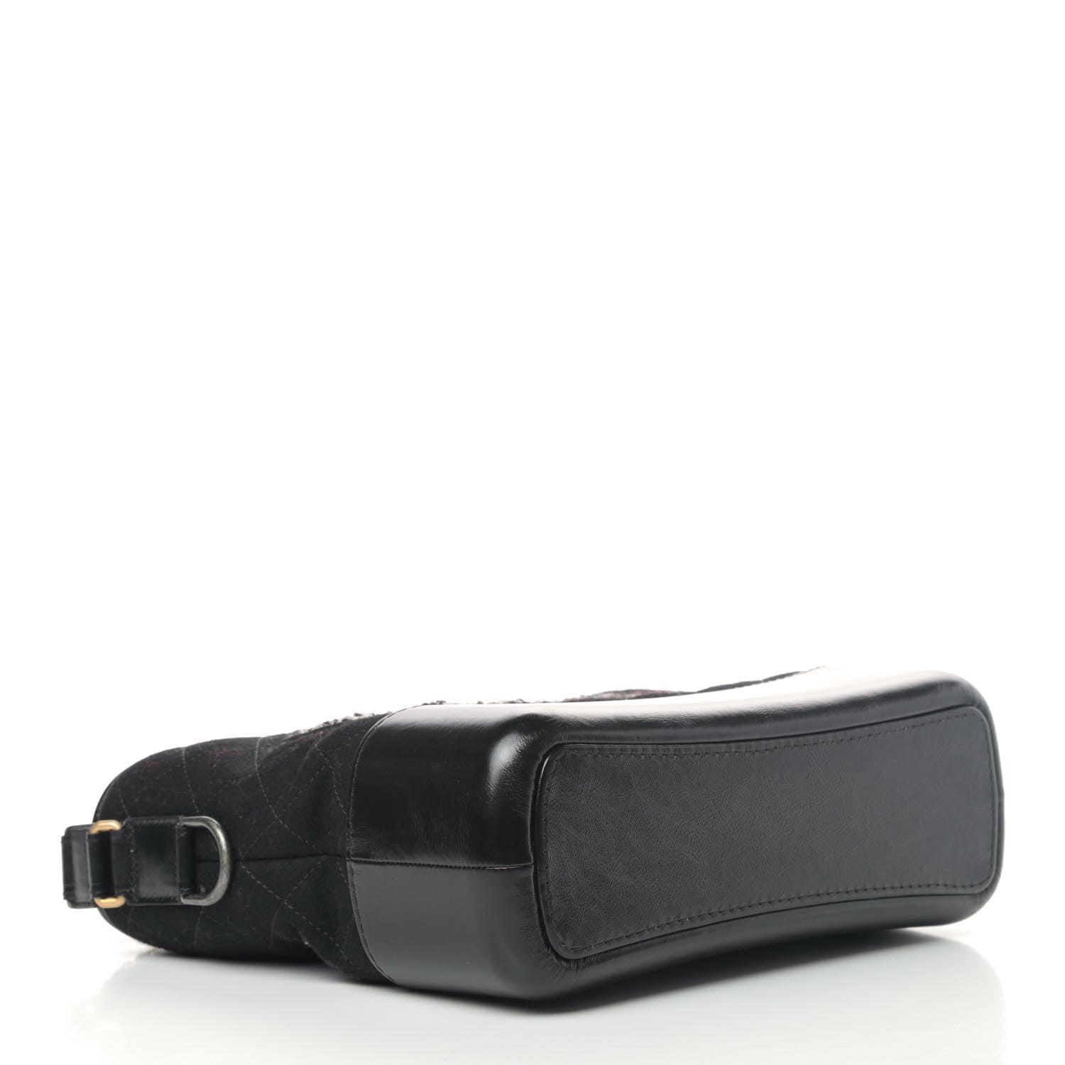 Chanel Felt Calfskin Quilted Medium Gabrielle Hobo Black 3 of 4