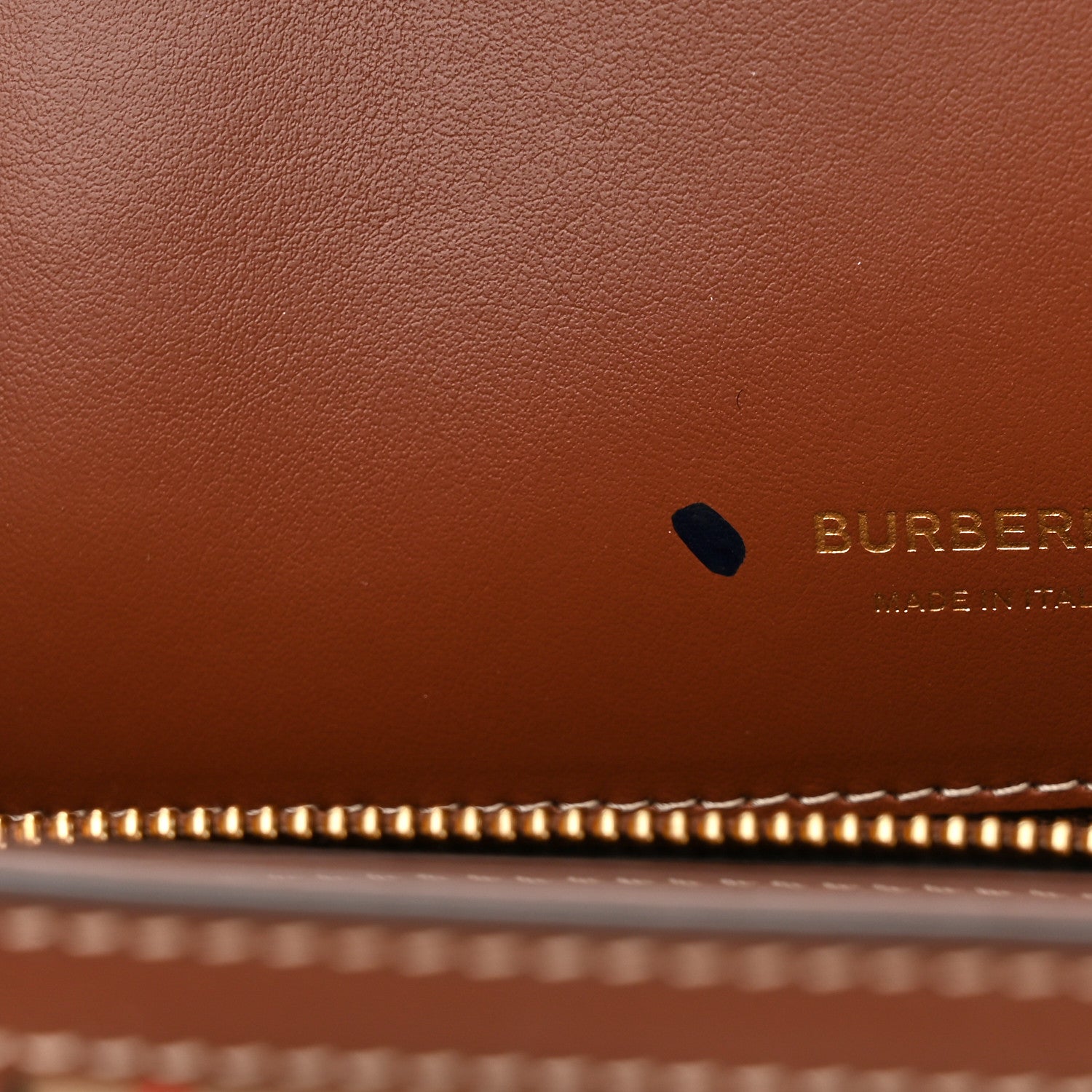 Burberry Calfskin Vintage Check Two Handle Title Bag Archive Beige 10 of 10