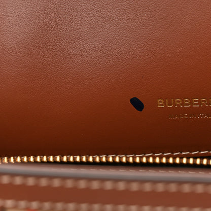 Burberry Calfskin Vintage Check Two Handle Title Bag Archive Beige 10 of 10