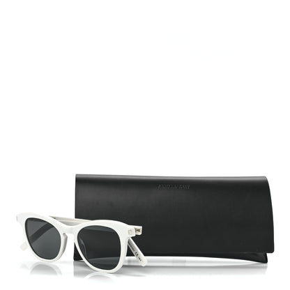 Saint Laurent Acetate New Wave Oval Sunglasses SL 356 White 10 of 10