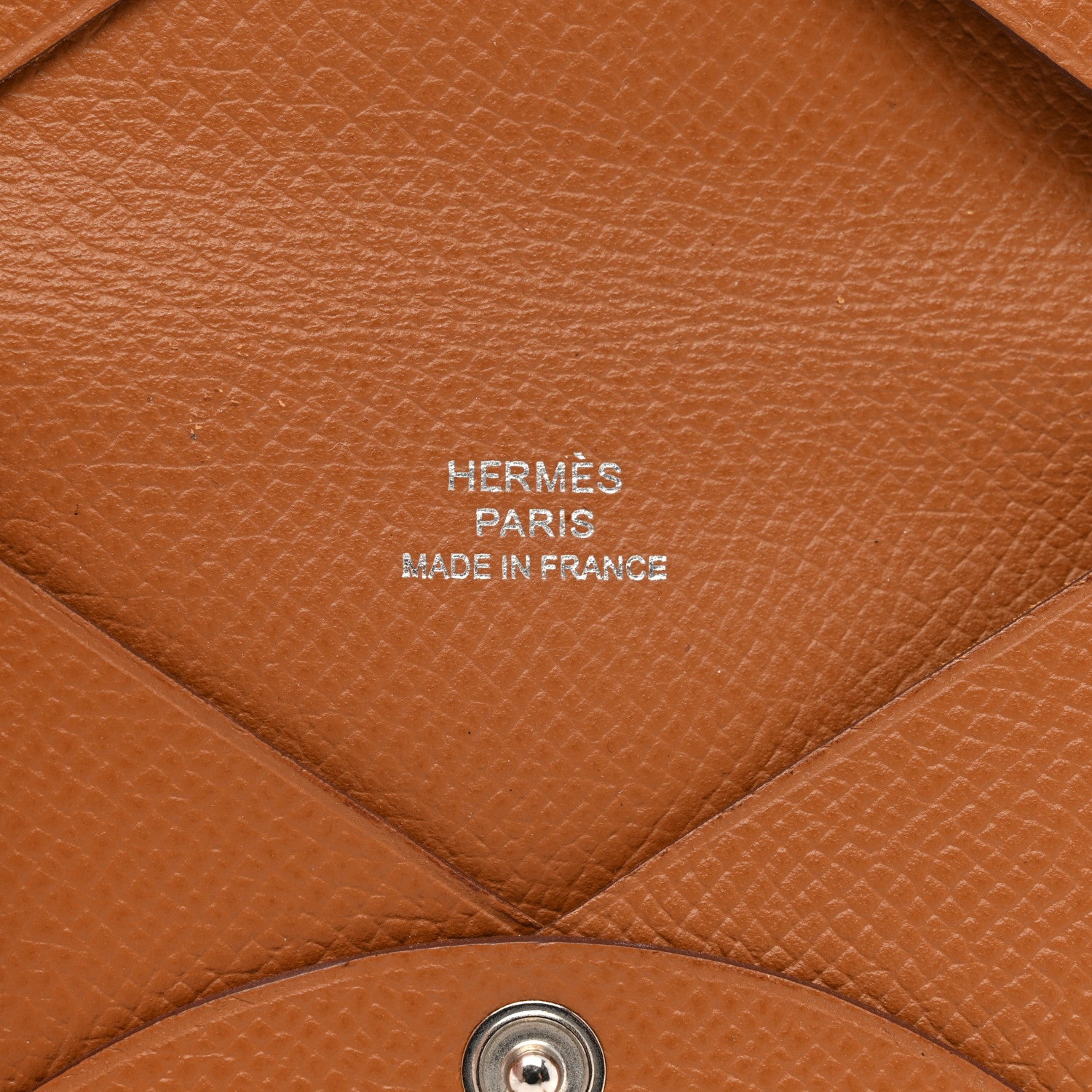 Hermes Epsom Calvi Card Case Gold 6 of 9