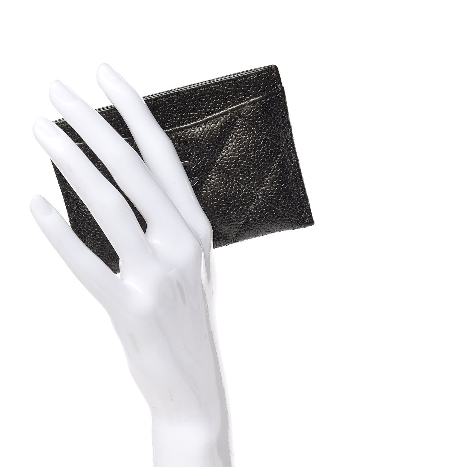 Chanel Caviar Quilted Card Holder Dark Green 2 of 8