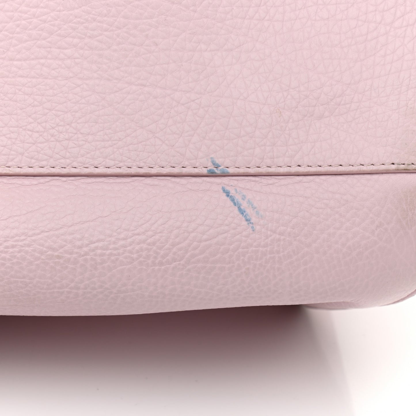 Grained Calfskin M Tube Round Tote Rose Poudre