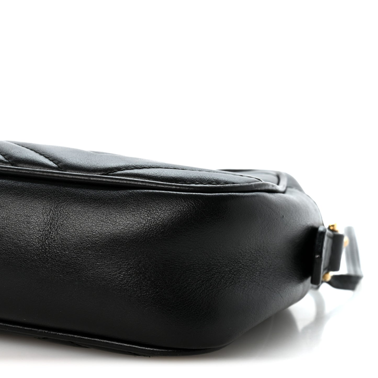 Calfskin Matelasse Small GG Marmont Chain Shoulder Bag Black