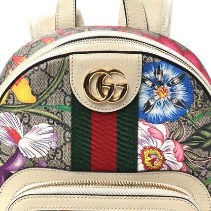 Gucci GG Supreme Monogram Flora Web Small Ophidia Day Backpack White 8 of 10