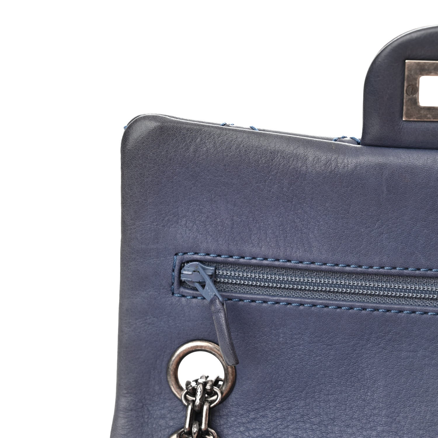 Chanel Aged Calfskin Quilted 2.55 Reissue Mini Flap Navy 13 of 17