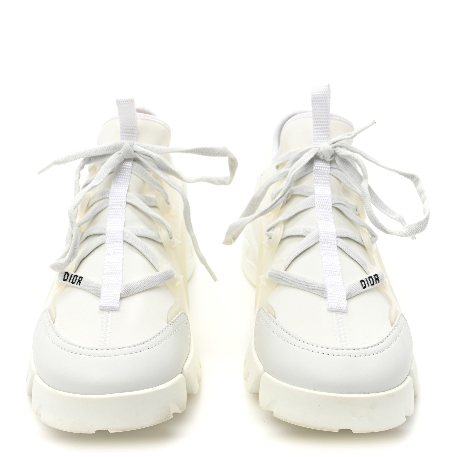 Christian Dior Technical Fabric Rubber Womens D-Connect Sneakers 38.5 White 2 of 7