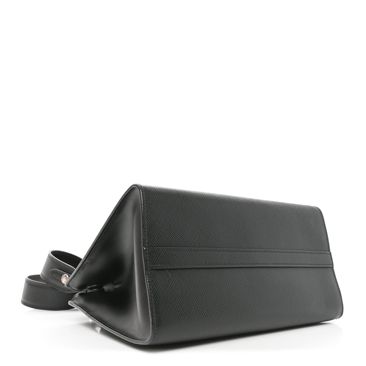 Prada Saffiano Cuir Calfskin Small Monochrome Top Handle Tote Black 4 of 9