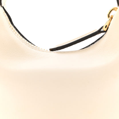 Fendi Vitello Grace Matte Nano Fendigraphy Hobo Charm White Ice 8 of 10