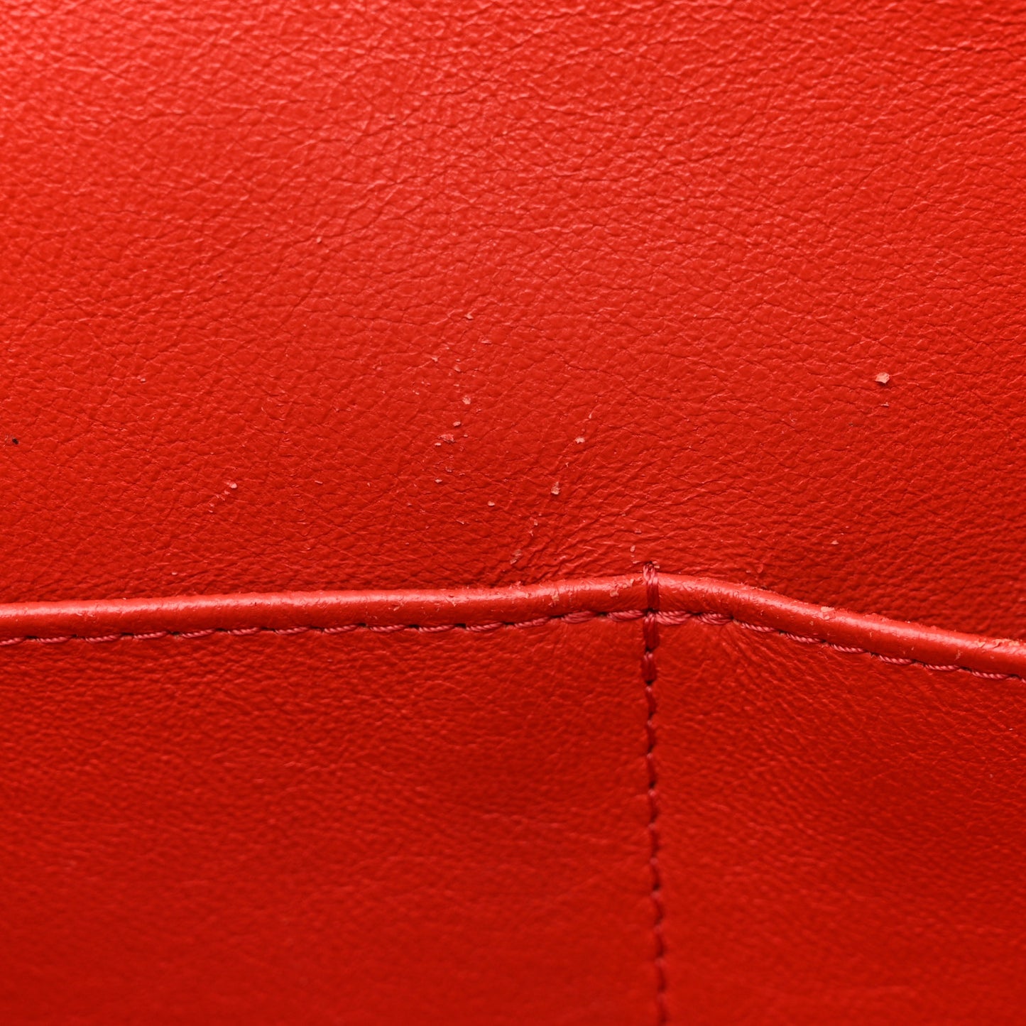 Drummed Calfskin Suede Double Zip Trapeze Vermillion