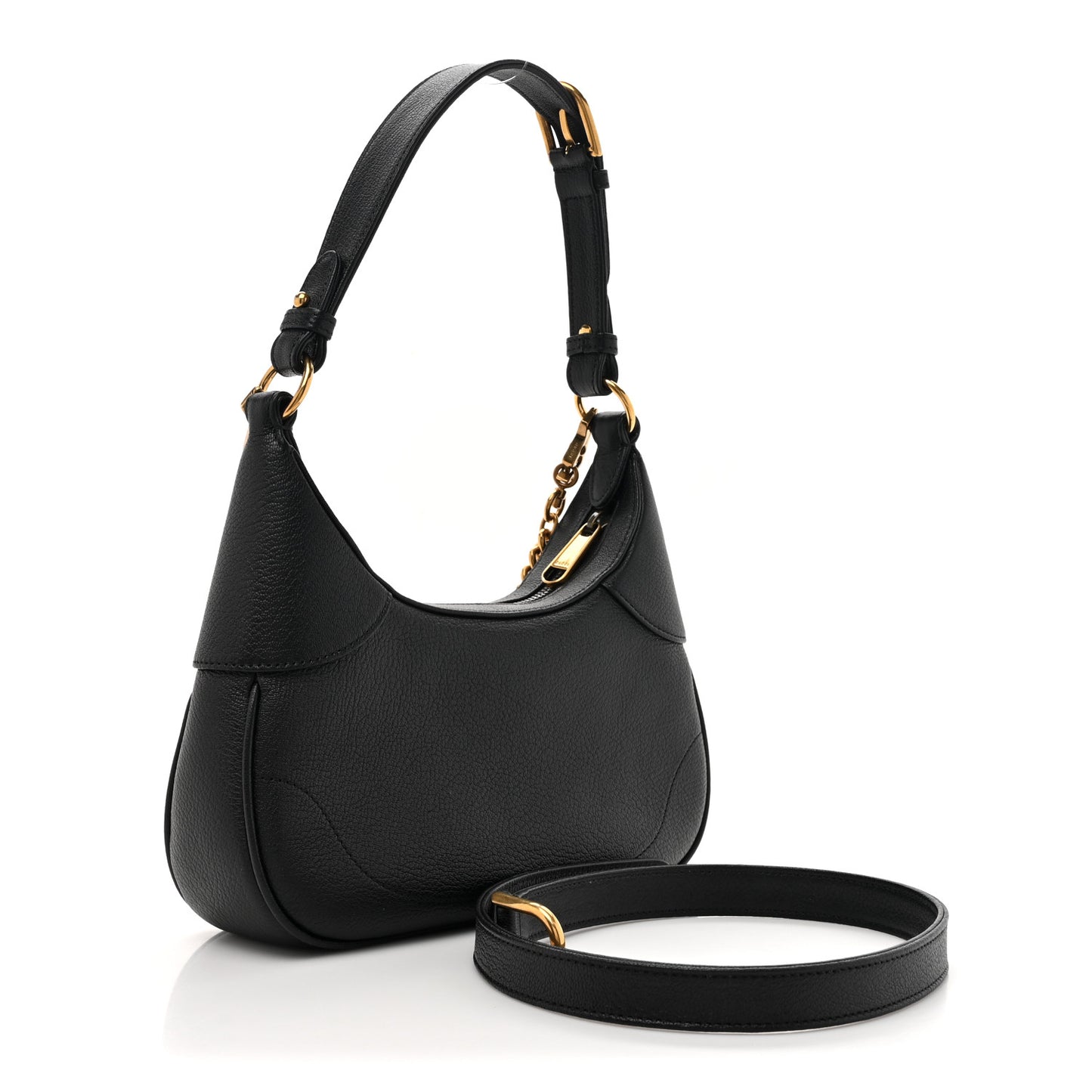 Goatskin Small Aphrodite Shoulder Bag Black
