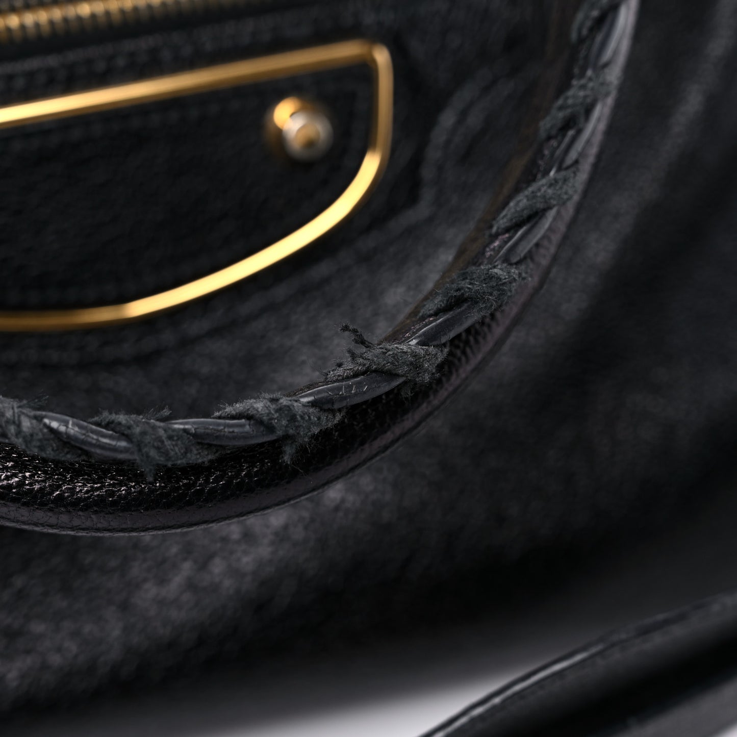 Chevre Gold Metallic Edge Hardware City Black
