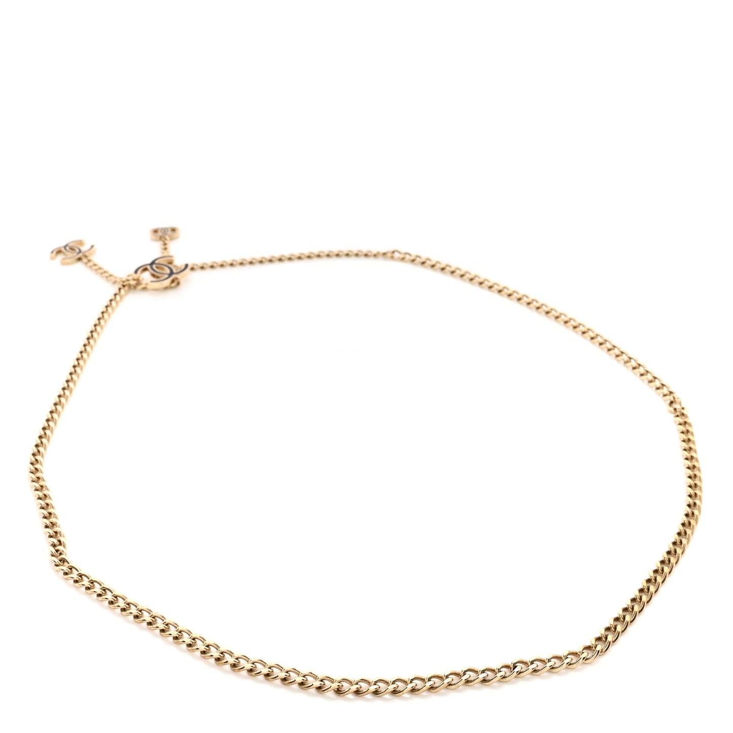 Enamel CC Ceinture Fantai Adjustable Belt Gold Black