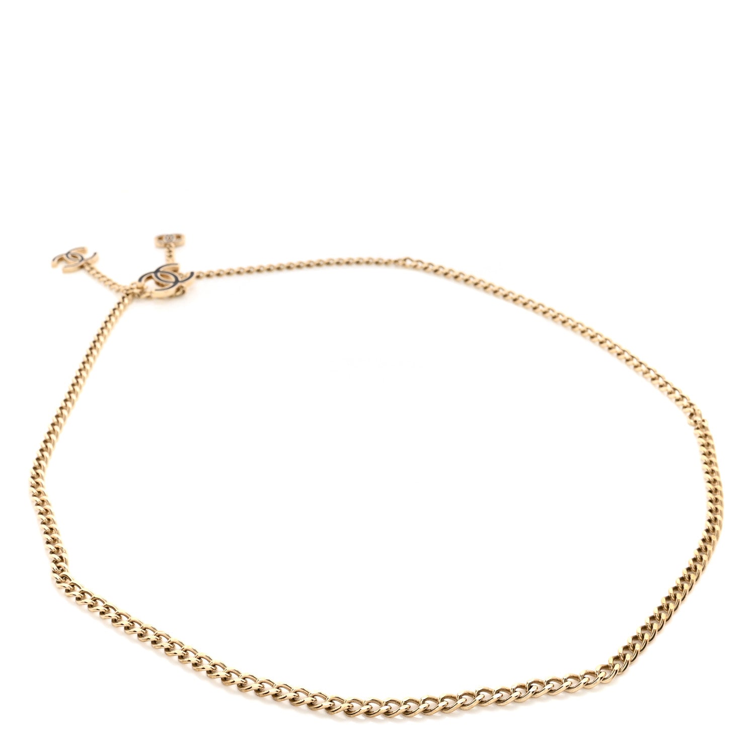Chanel Enamel CC Ceinture Fantai Adjustable Belt Gold Black 3 of 5