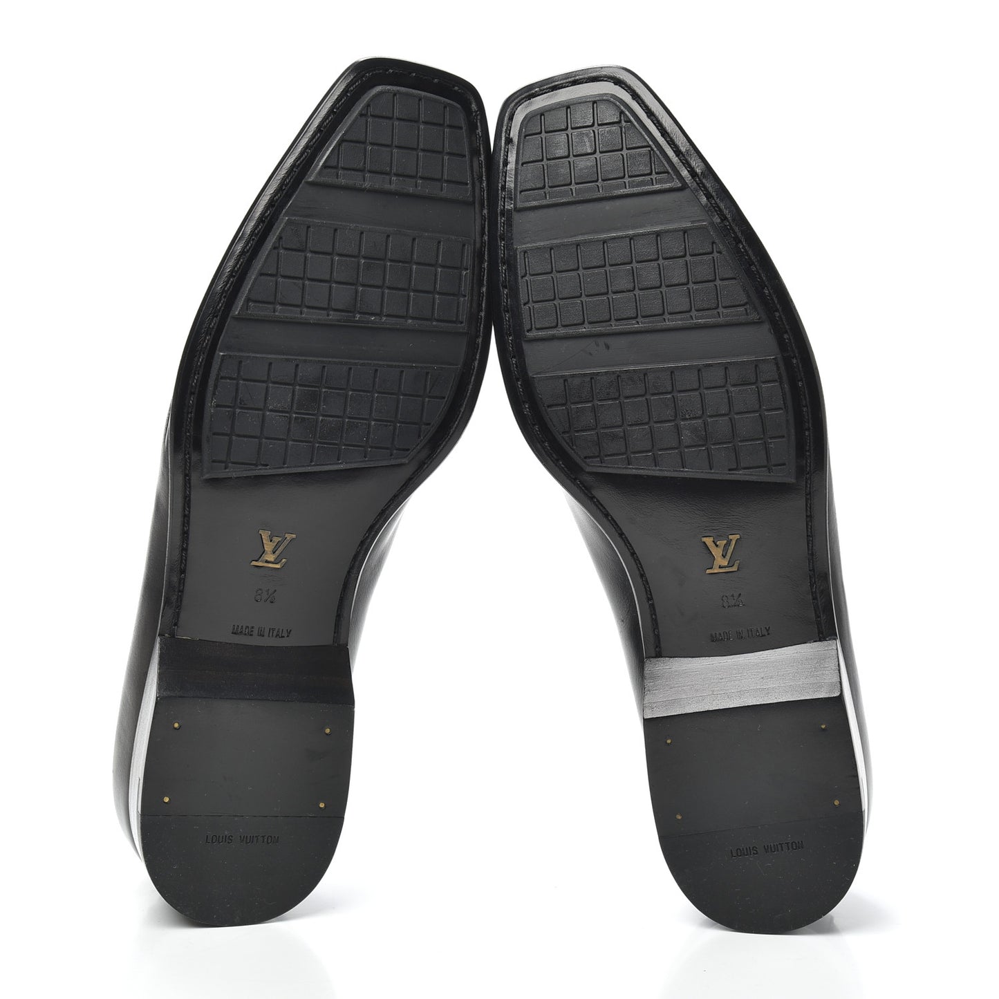 Calfskin Damier Mens Loafers 8.5 Black