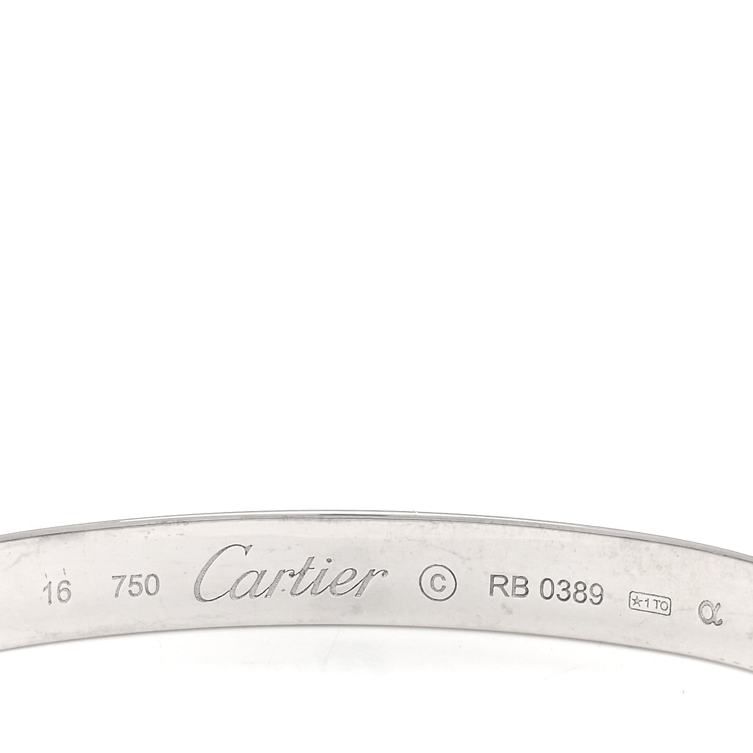 Cartier 18K White Gold LOVE Bracelet 16 5 of 5